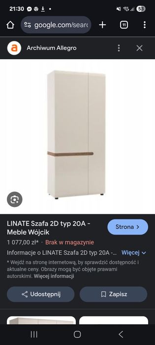 Szafa lakierowana Linate