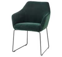 TOSSBERG 205.182.33 krzesło metal czarny aksamit zielony nowe IKEA