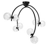 LAMPA SUFITOWA WISZĄCA żyrandol kule szklane black