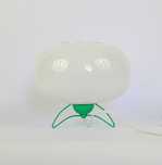 Lampa zielona UFO space age  PRL retro art deco vintage