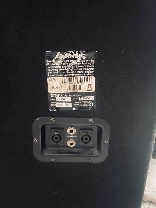 Kolumny Yamaha S115V plus końcówka mocy Behringer EP2500