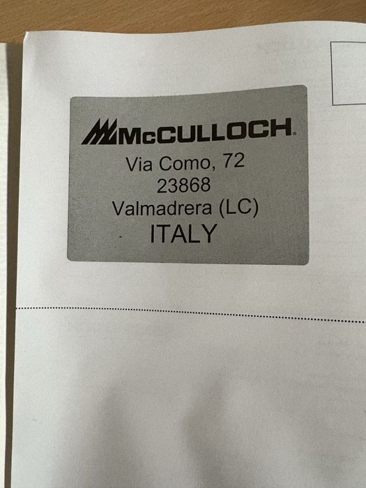 Motoserra 18” MCCULLOCH