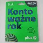 Plus Konto ważne rok starter karta sim 4 sztuki