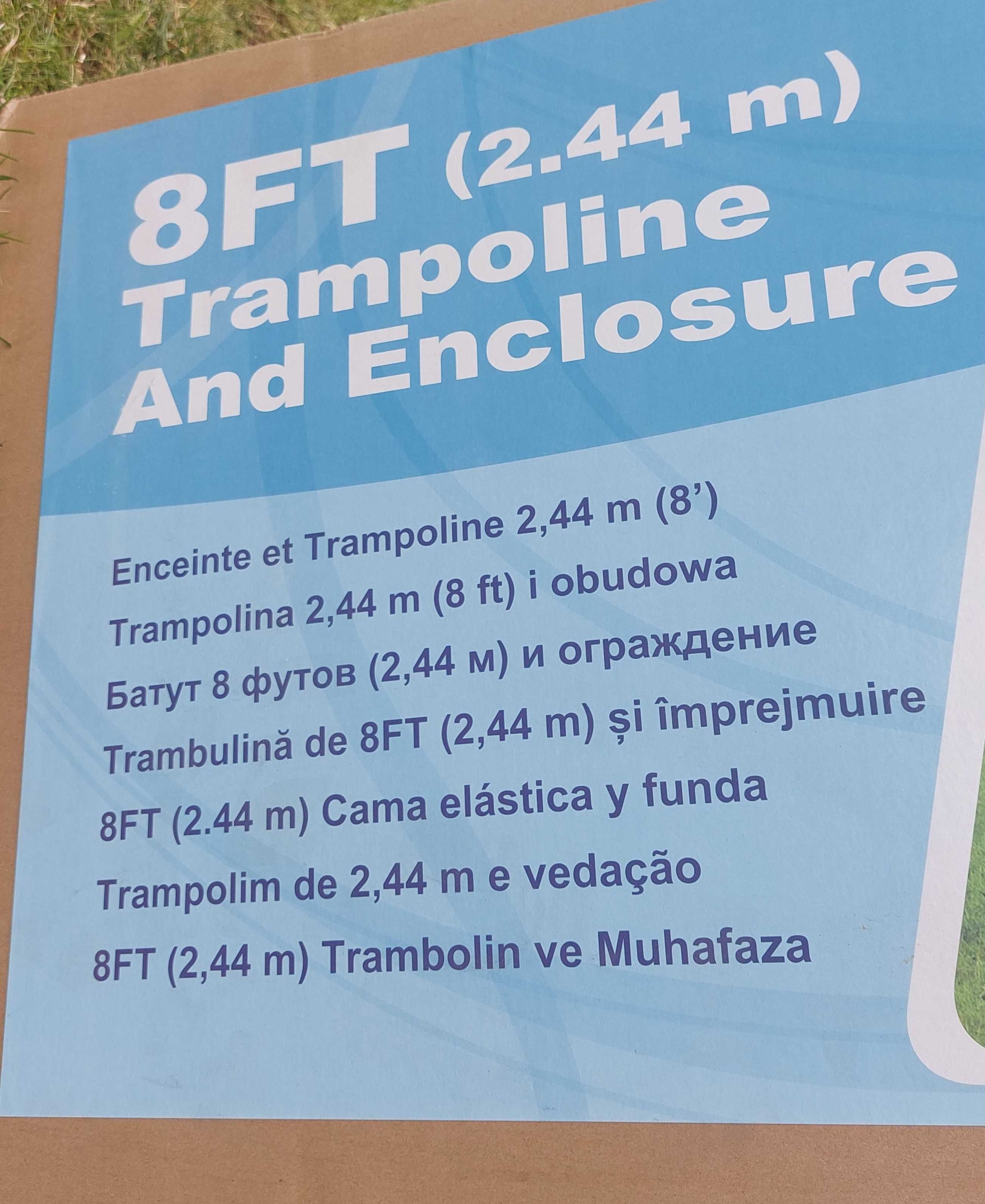 Trampolina z siatką zabezpieczającą 244cm nowa w pudelku!