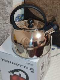 Чайник 2 л со свистком Hitachi Kettle нержавейка сталь- Новый