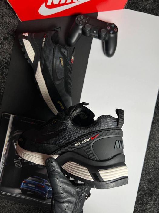 Чоловічі кросівки найк гортекс з хутром Nike Rivah Fur Grey Black