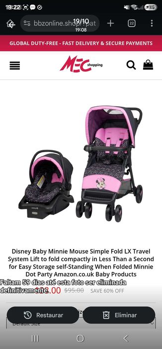 Carro minnie passeio