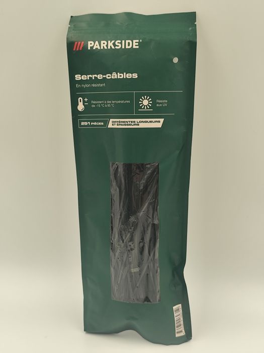 Opaski zaciskowe Parkside 251 szt. różne rozmiary  nowe