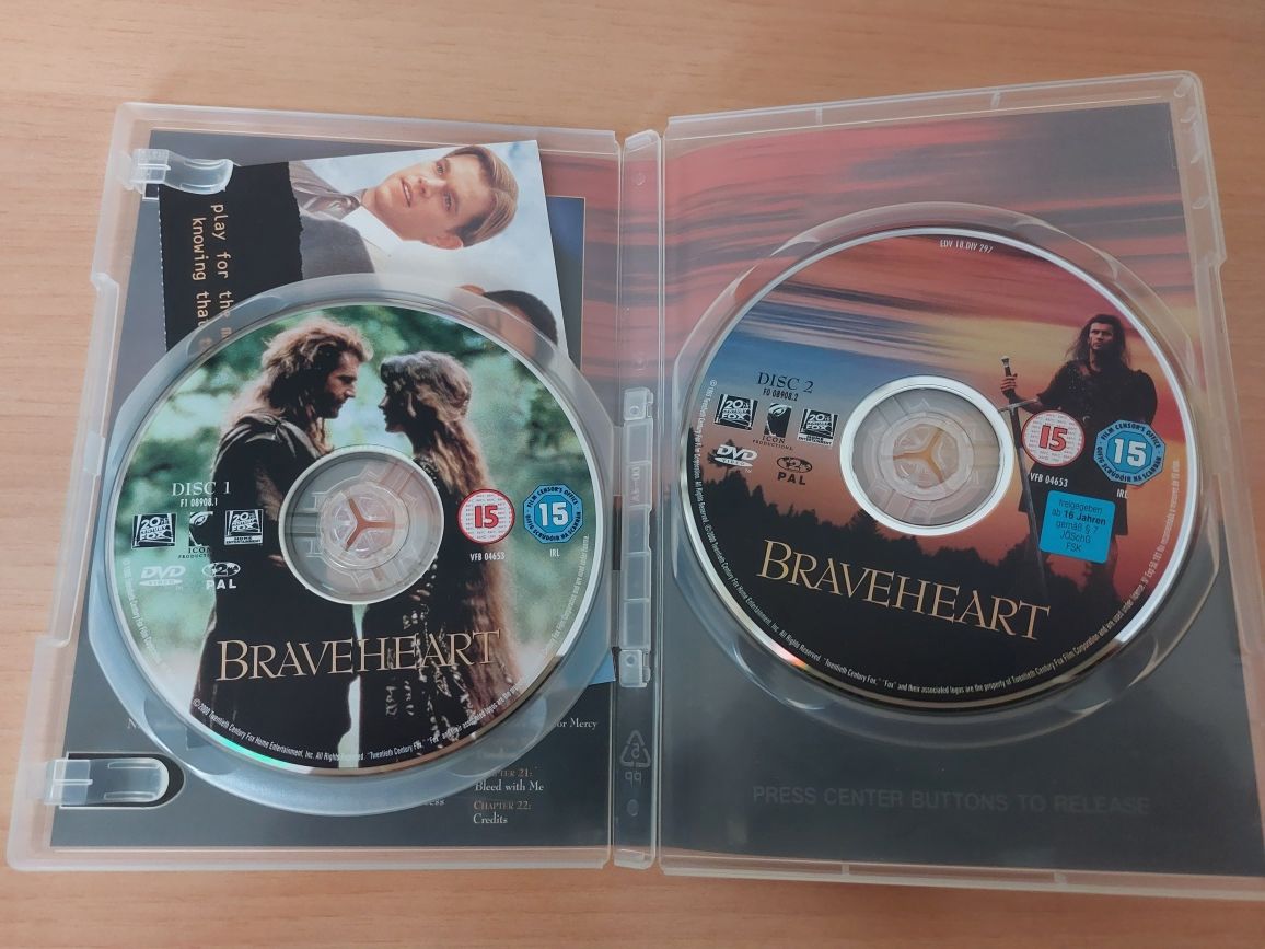 DVD " BraveHeart" Edição Especial 2 Discos Remasterizada
