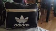 Duża torba adidas na ramie granatowa 65zl