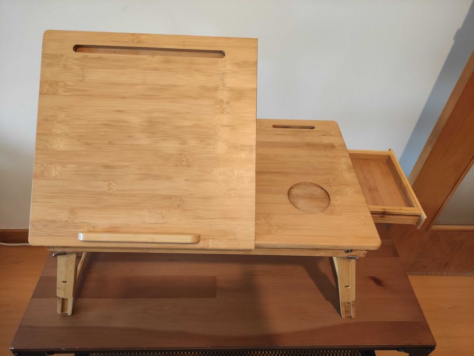 Tabuleiro de bambu com elevação