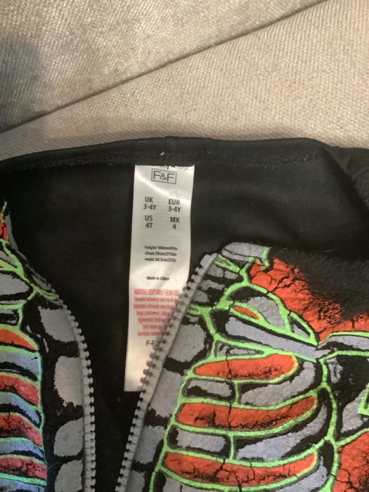 Костюм скелета на Хеловін 3-4 роки