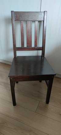 2 Krzesła drewniane brąz