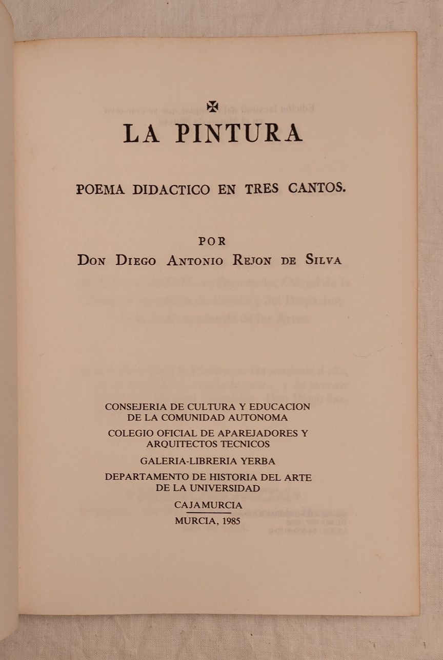 Facsimil de 1786/88 - Dicionario  de las nobles artes, La Pintura