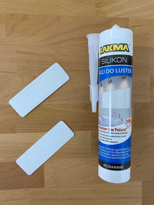 PANEL SZKLANY DO KUCHNI 60x60 cm - lacobel +klej + dystanse