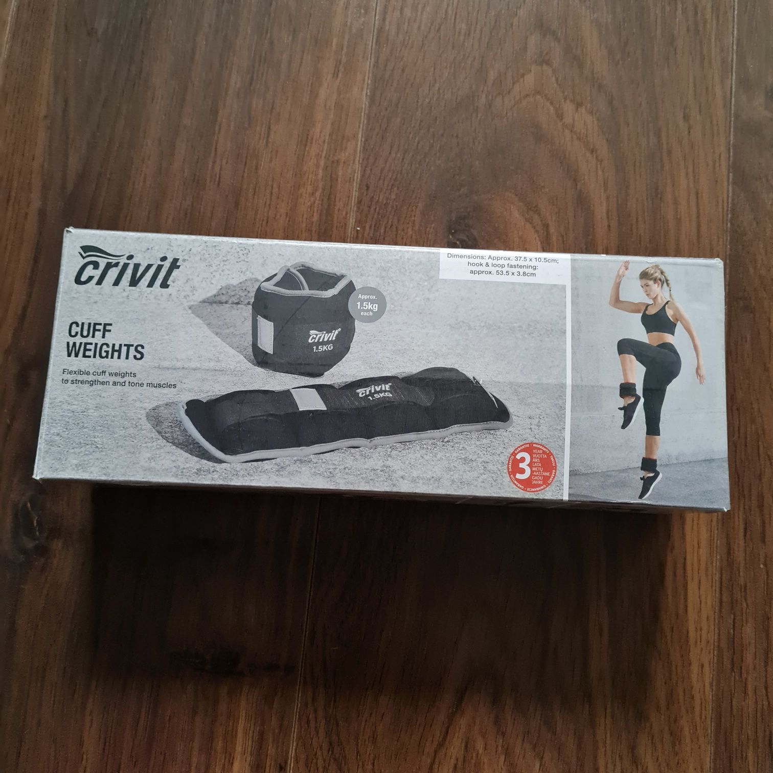 Crivit obciążniki fitness do ćwiczeń 2 x 1,5 kg