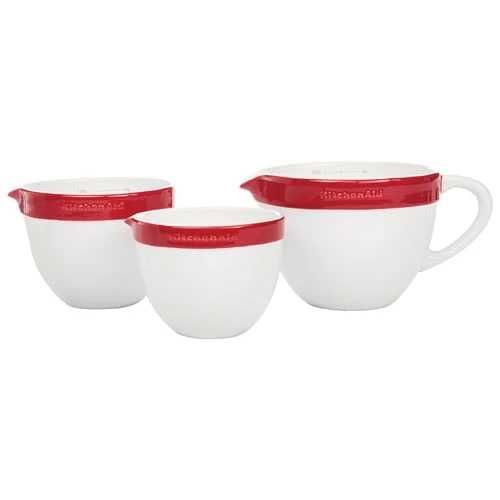 Набор керамических чаш для смешивания запекания KitchenAid KBLR03NBER