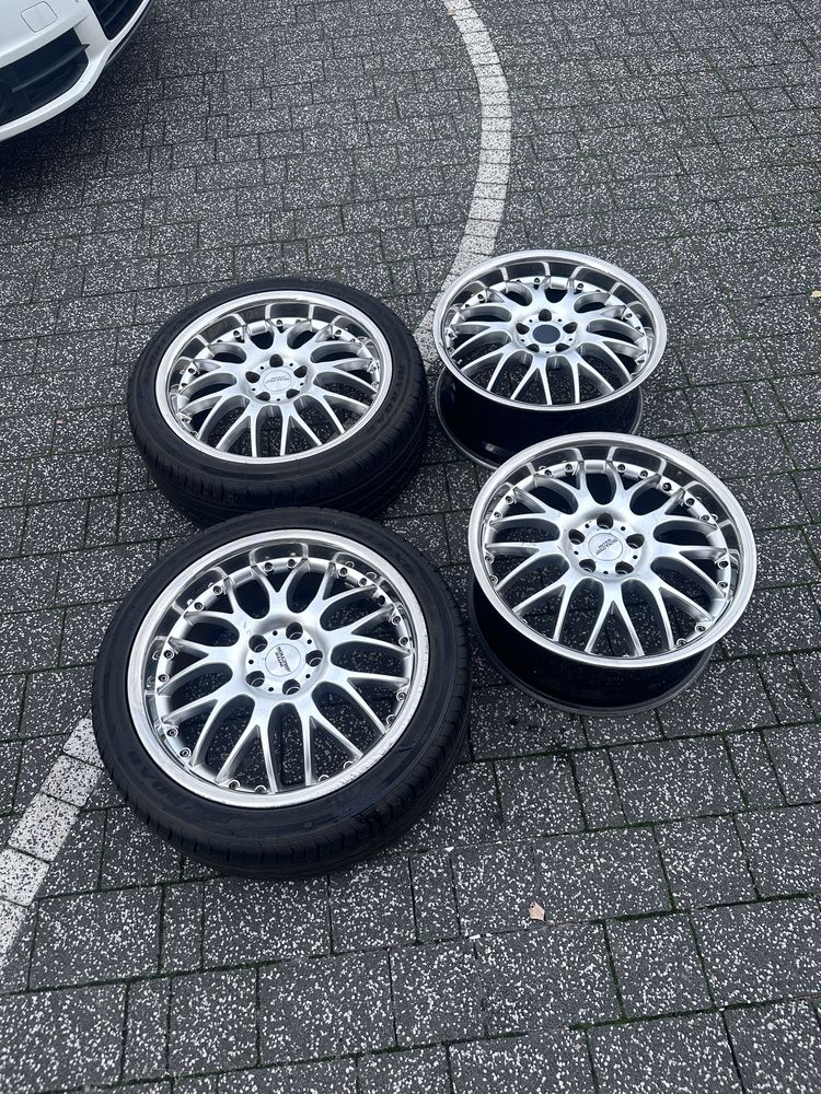 Felgi aluminiowe 18 INTER ACTION 5x112 ET40 8J – 2 opony BDB