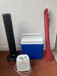 VENDO ventilador, aquecedor, tapa sol,caixa termica, espelho, babyliss