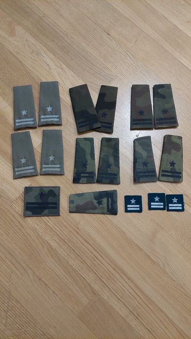 Pagony majora, stopień, odznaka wojskowa, emblemat, dystynkcja komplet