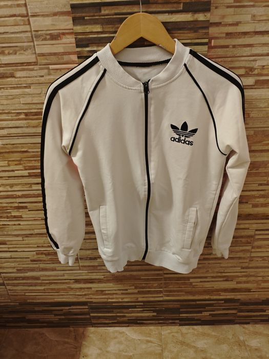 rozpinana bluza biala adidas