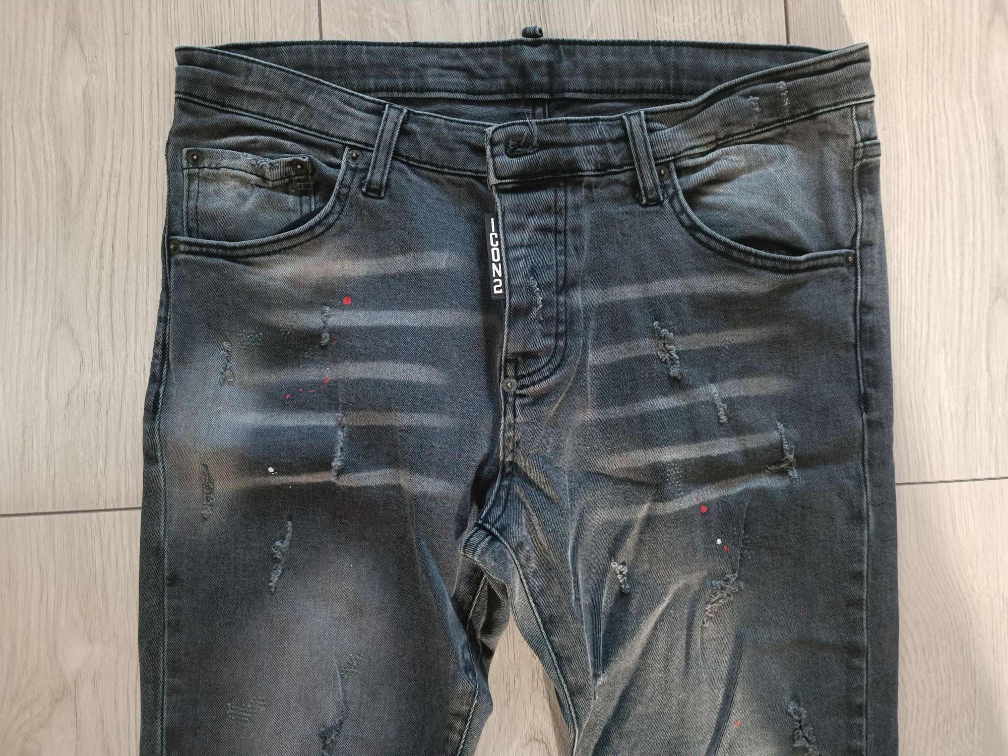 Spodnie dżinsowe męskie szare Icon