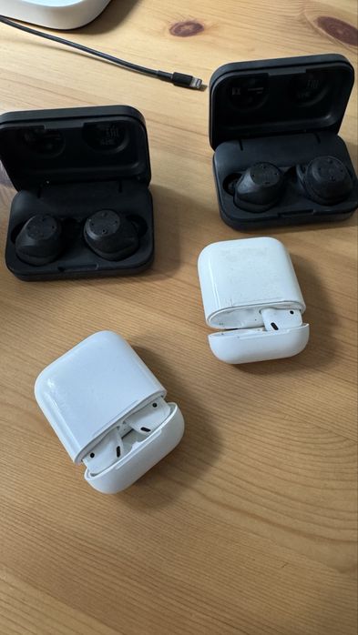 Airpods x2 + Jabra x2 - uszkodzone