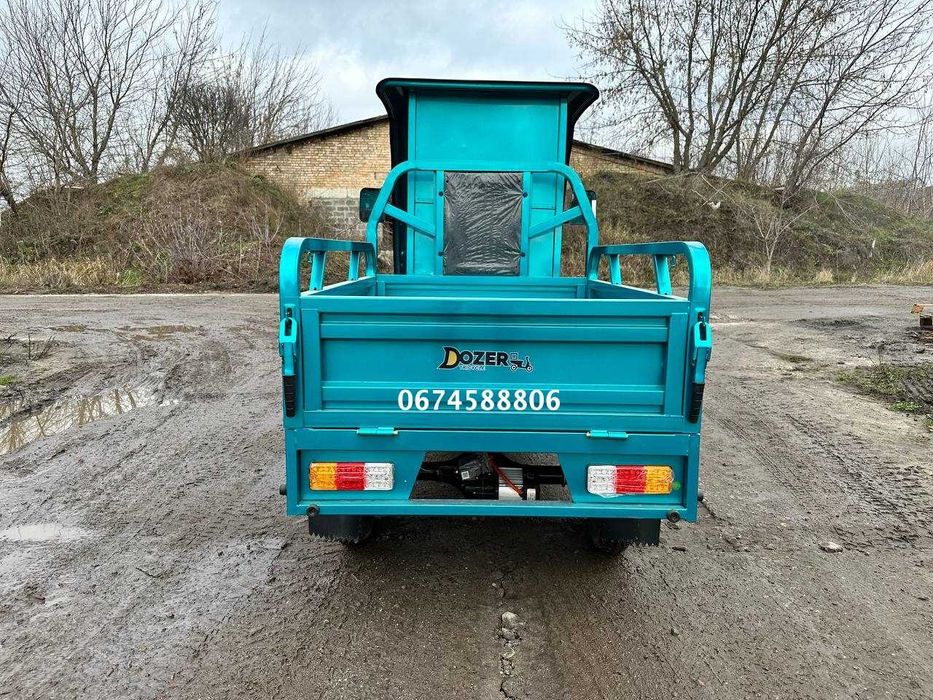 Електро трицикл вантажний Dozer Model-1, 800W Запас ходу 50км до 400кг