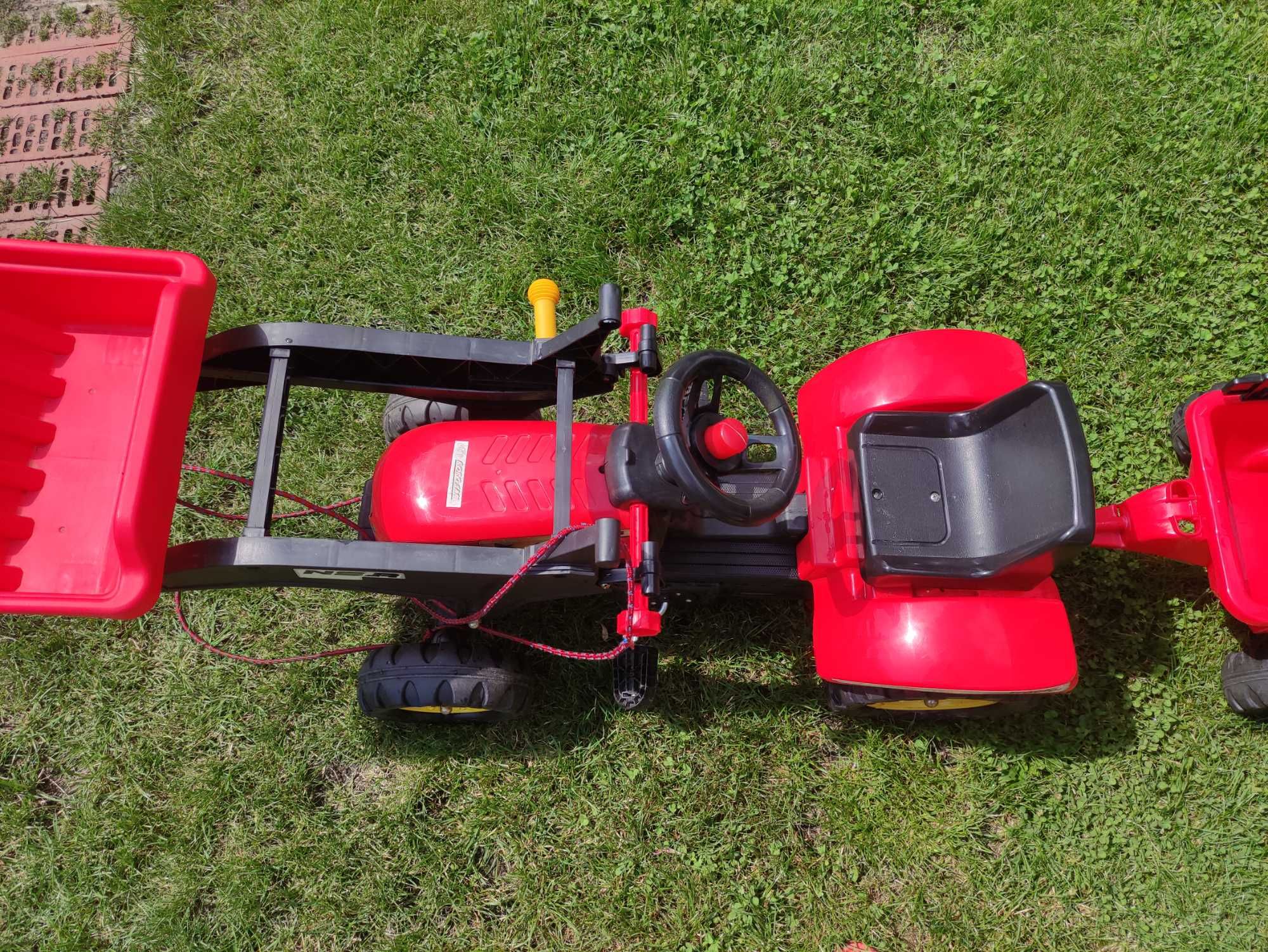 Traktor na pedały z przyczepą dla dzieci 165cm
