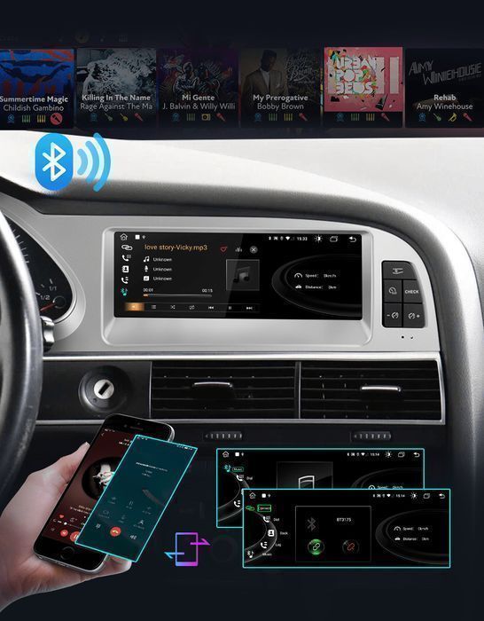 Radio nawigacja Audi A6 C6 2005 - 2011 CarPlay Android 4GB 64GB
