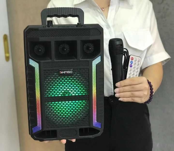 Мp3 Bluetooth колонка валіза,Kimiso QS-627з караоке, з світломузкою