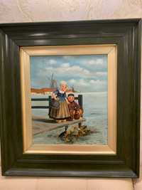 Картина «Діти годують качок» 1910 р., Англія.Олія на полотні.Роз.51*56