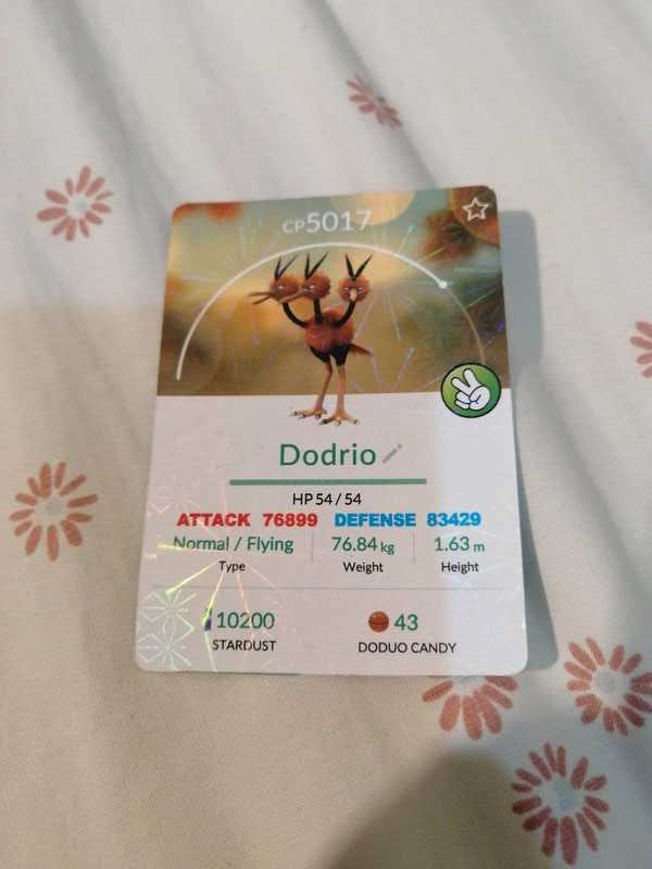 Cartas do pokemon go