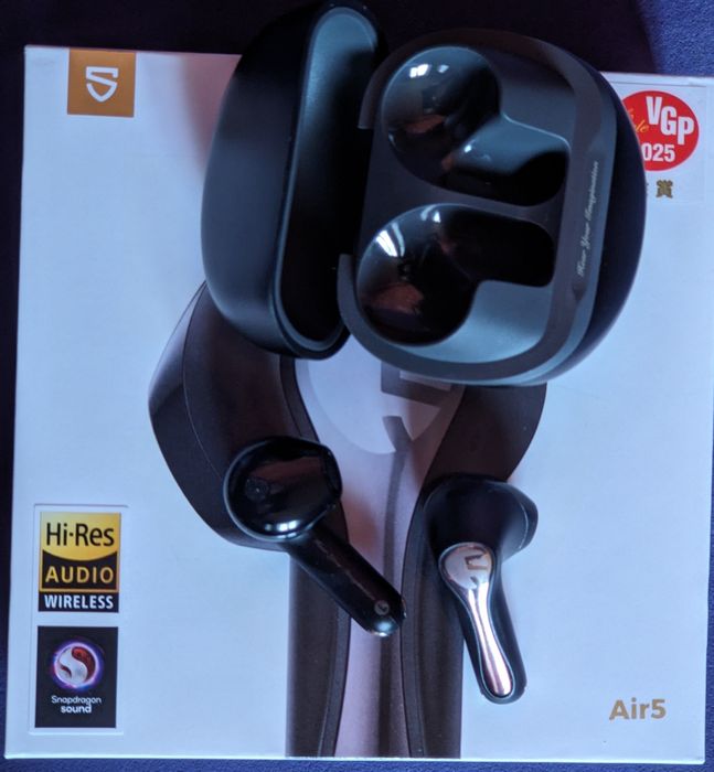 SoundPEATS Air 5 black ANC беспроводные наушники aptx adaptive