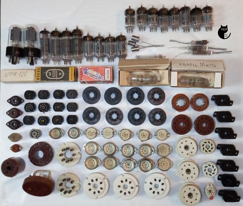 Панельки до радіоламп ПЛК-9,ПЛК-7,ГУ-50,ГУ-81/80 та інші.Радіолампи.