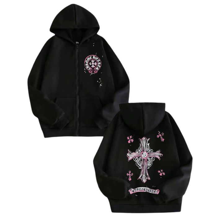 Зип-Худи Chrome Hearts Logo унисекс Хром Хартс с крестами толстовка