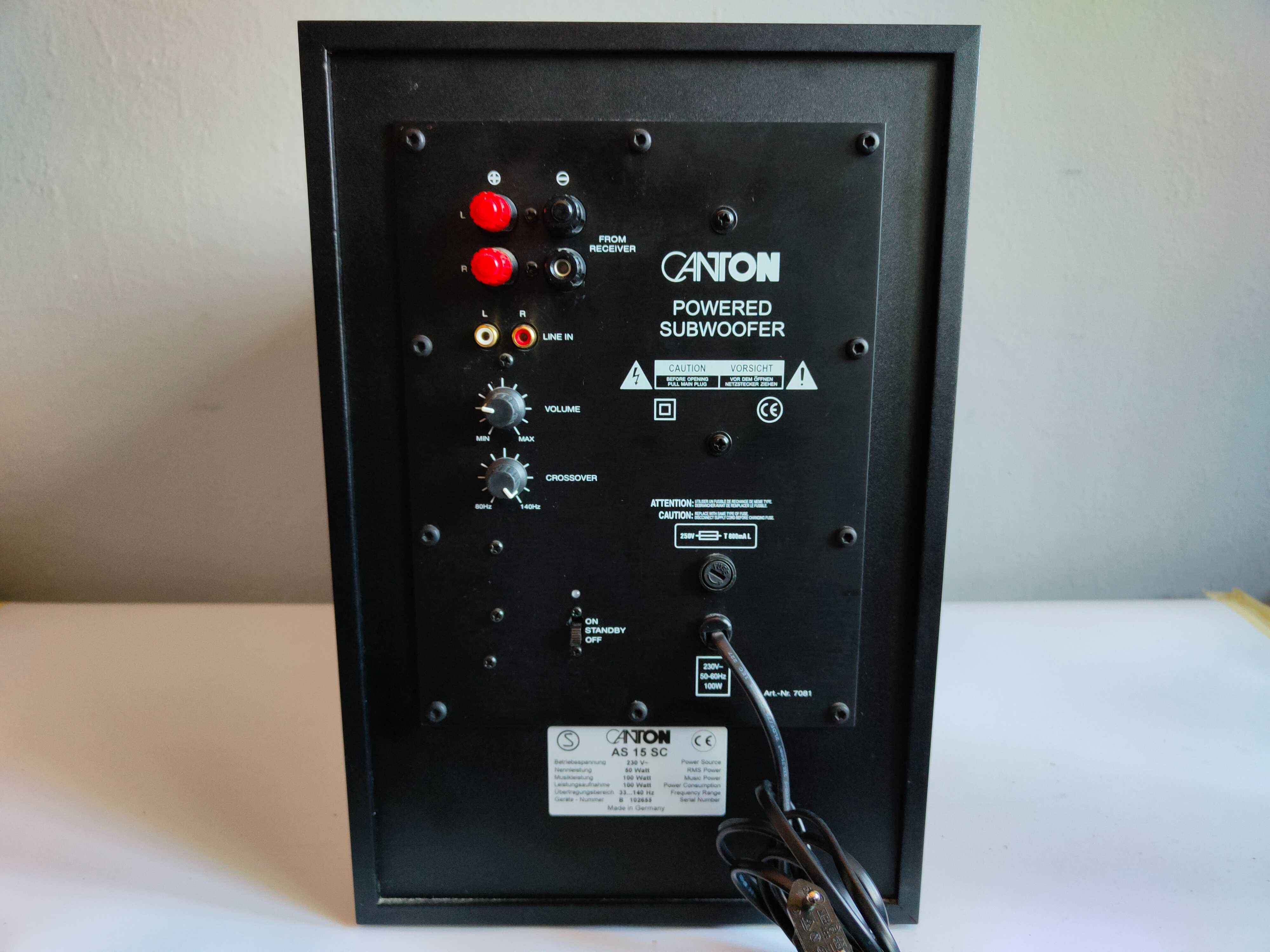 Subwoofer aktywny CANTON AS 15 SC 50W