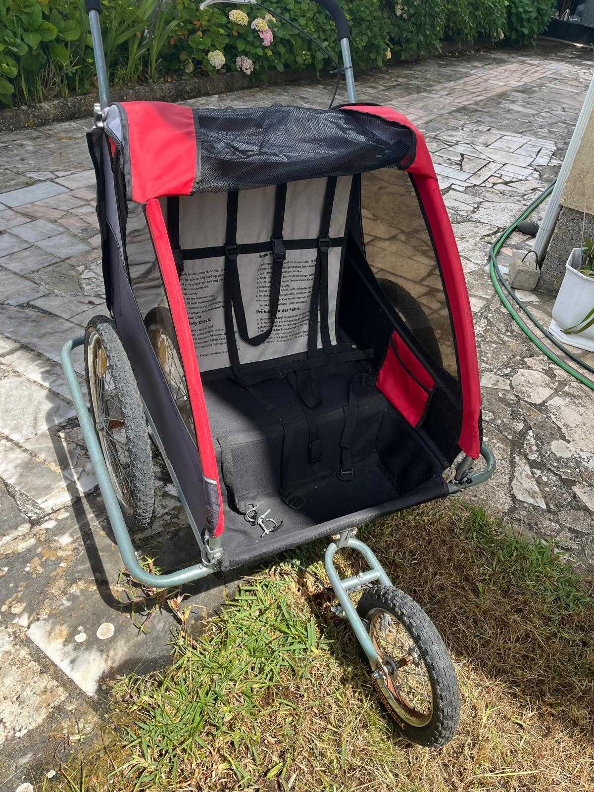 Atrelado de transporte crianças para bicicletas (3 lugares)