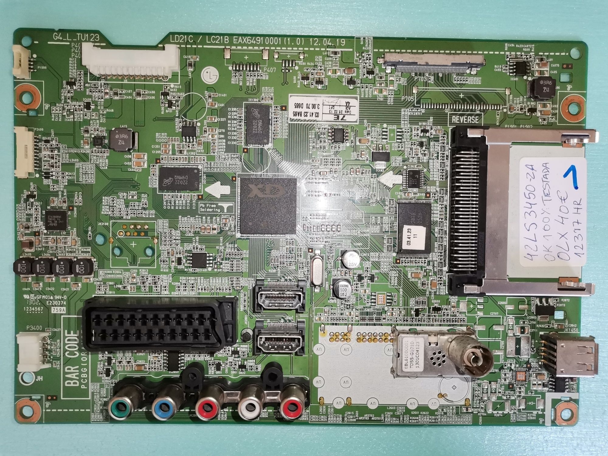 Mainboard LG chassis LD21C / LC21B EAX 6 4 9 1 0 0 0 1 ...