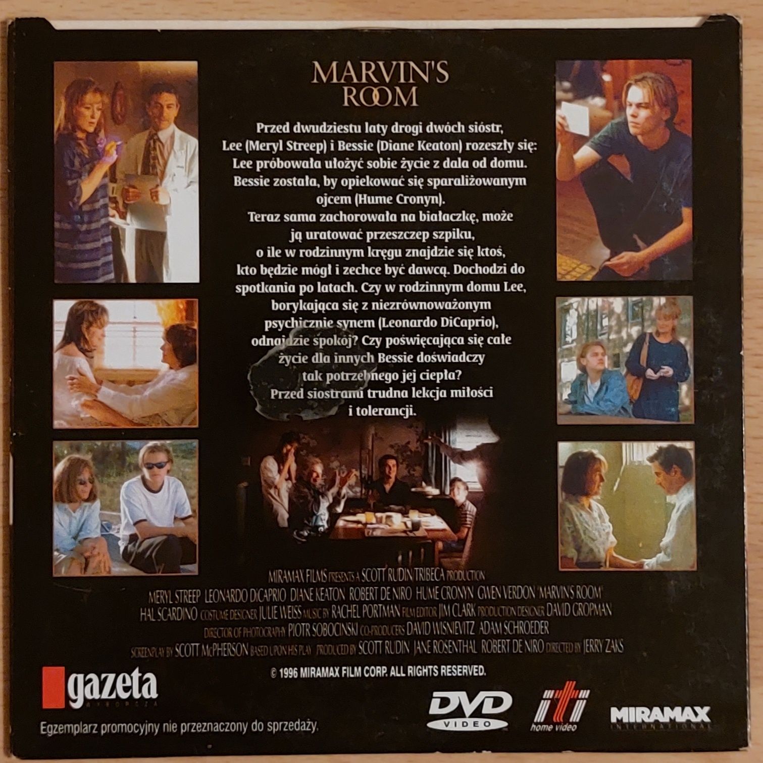 Pokój Marvina DVD Leonardo DiCaprio, Robert De Niro, Meryl Streep