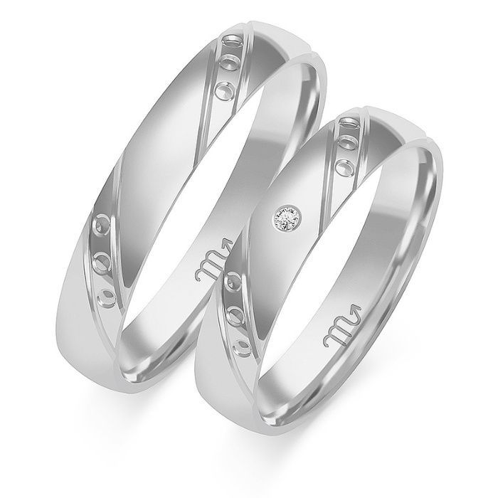 Nataliebizu Złote Obrączki Ślubne z Diamentami