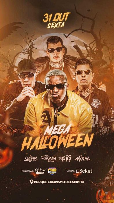 Vendo 2 Bilhetes para MEGA HALLOWEEN - Espinho