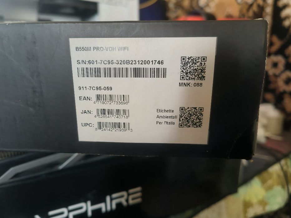 MSI b550m pro-vdh wifi