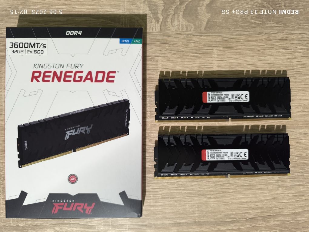 Pamięć RAM DDR4 32GB (2x16) 3600 CL16 Kingston Fury Renegade