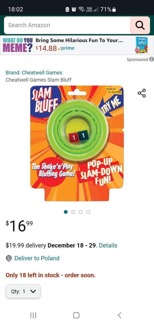 Slam Bluff gra blefu kości 8+