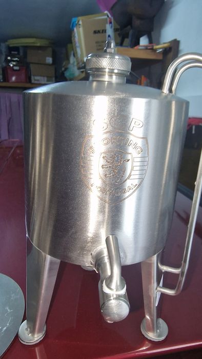 Sporting conjunto inox cuba e copos com suporte prenda natal.