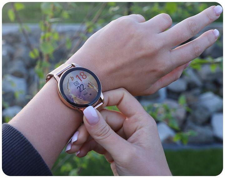 Smartwatch Zegarek Damski Polskie Menu Rozmowy Powiadomienia Dla Kobie