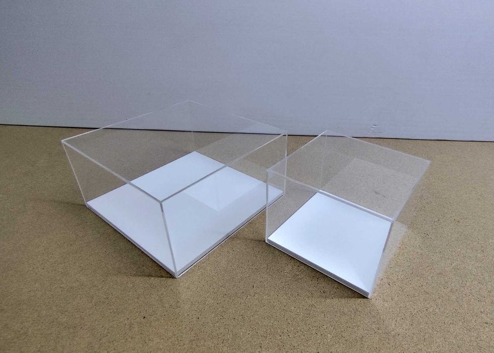 Caixas acrílico proteção de artigos