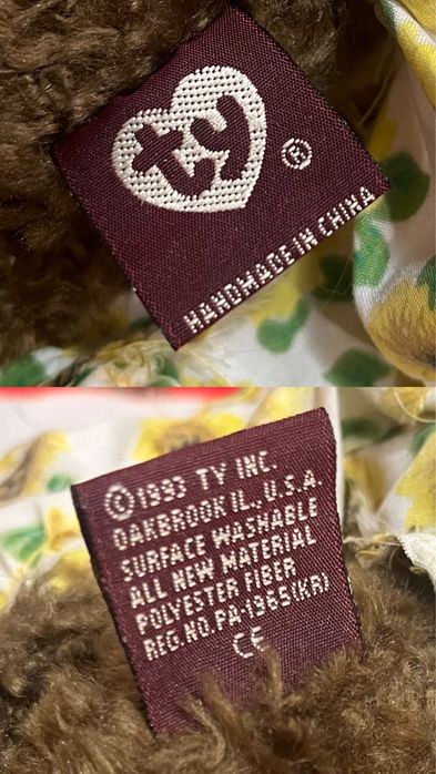 Вінтажний колекційний ведмедик з рухливими лапками 1993 Ty Beanie Baby