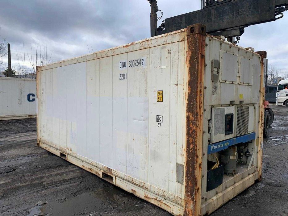 Kontener morski chłodniczy mroźniczy 20RF reefer używany 2010 do 2012